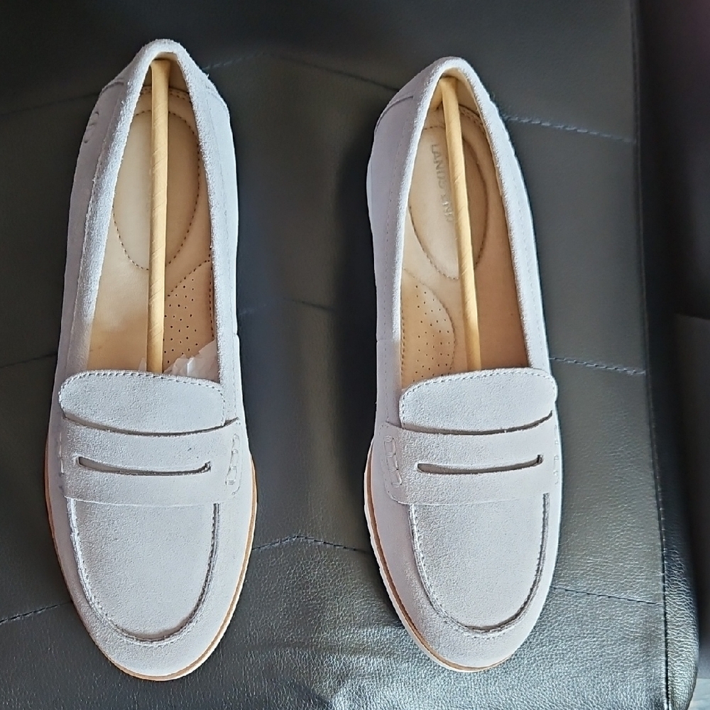 Lands' End Gray Loafers Timeless Flats